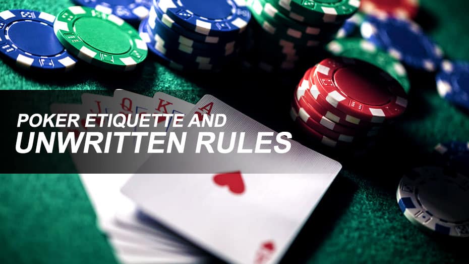 Poker etiquette guidelines